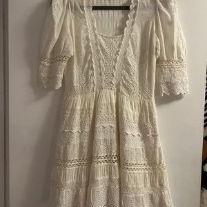 Loveshackfancy cream dress size 0